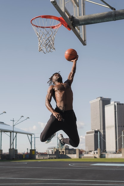 People playing basketball