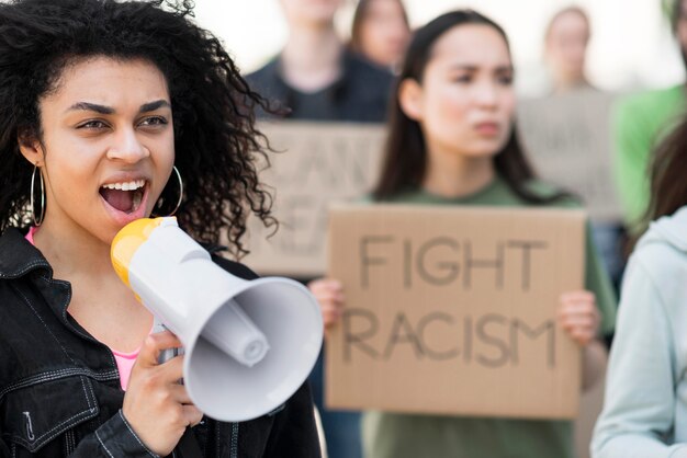 People protesting fight racism quotes