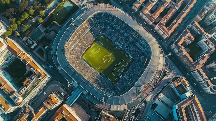 Free Photo people on soccer stadium