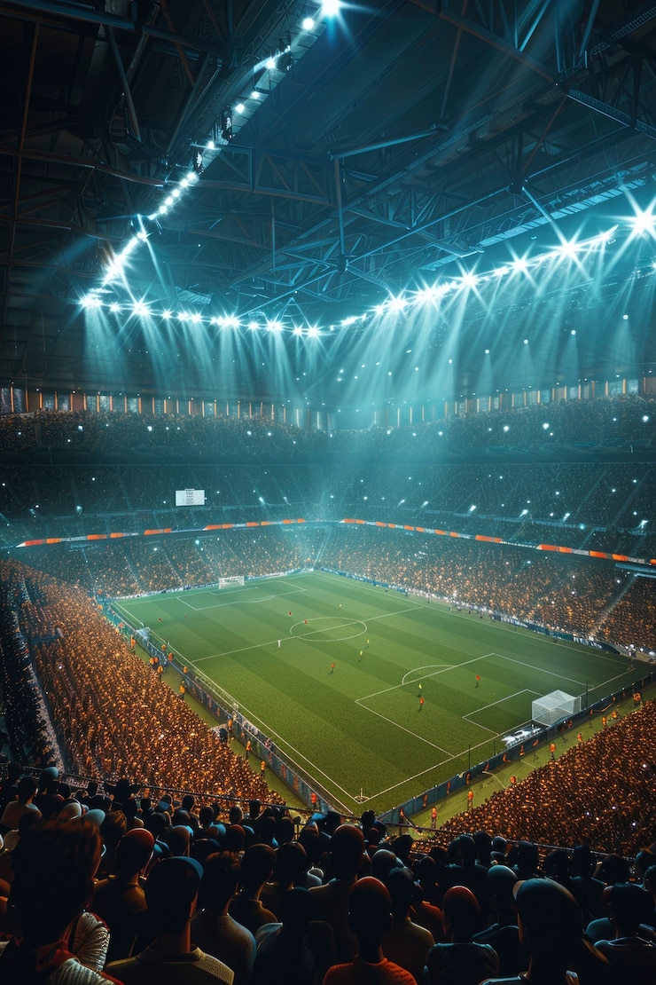 Free Photo people on soccer stadium