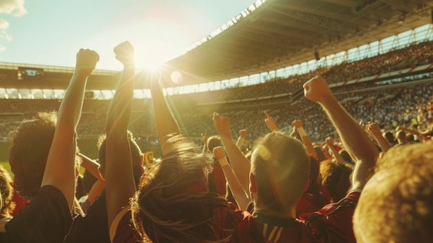 Free photo people on soccer stadium