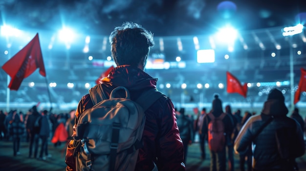 Foto gratuita persone sullo stadio di calcio