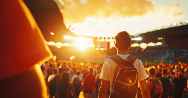 Foto gratuita persone sullo stadio di calcio