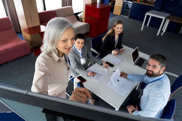 People taking part of business event