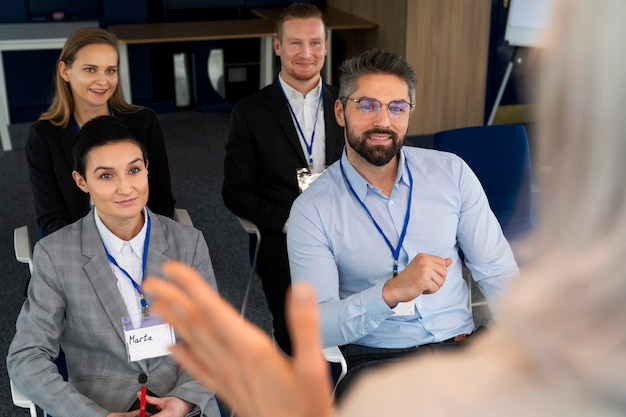 People taking part of business event