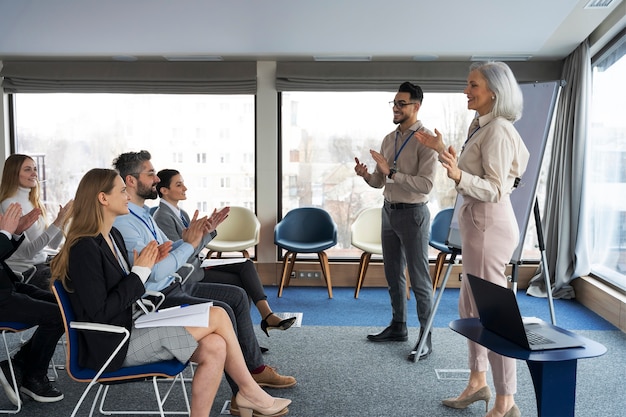 People taking part of business event