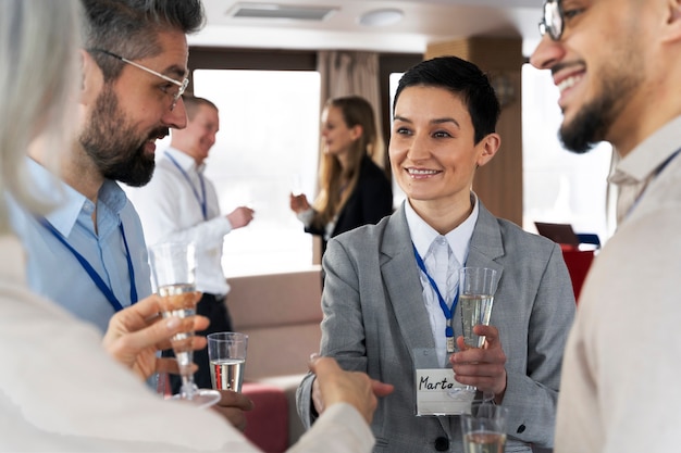 People taking part of business event