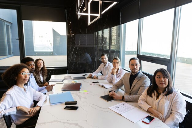 People taking part of business event