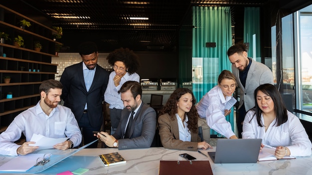 People taking part of business event