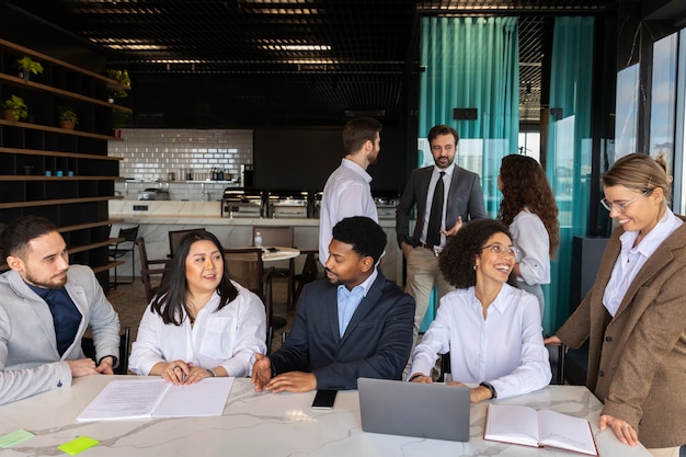 People taking part of business event