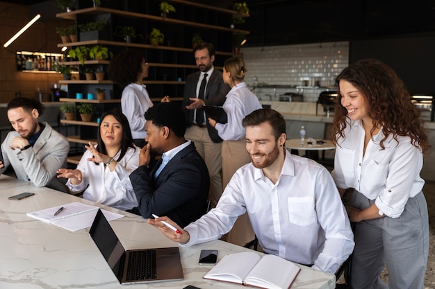 People taking part of business event