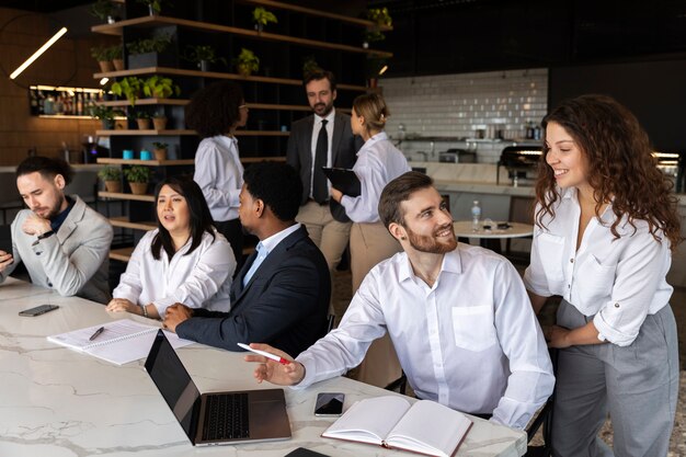 People taking part of business event