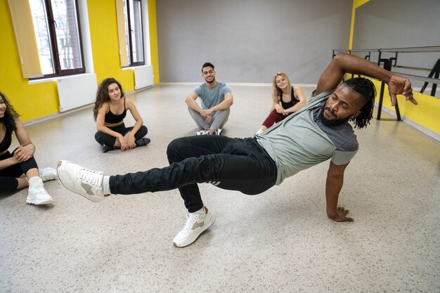 People taking part of dance therapy class