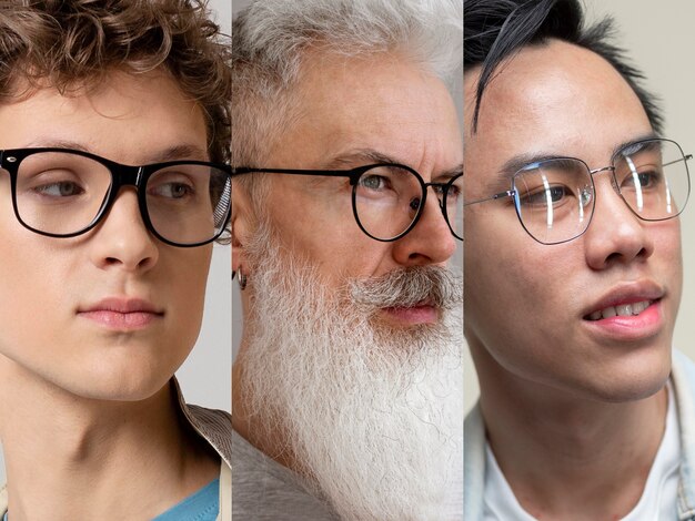 people with glasses composition
