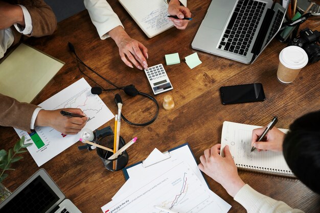 people working in elegant and cozy office space