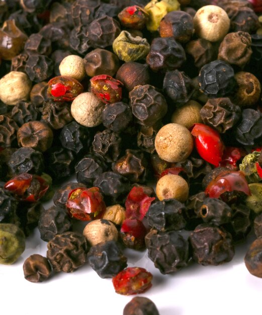 Peppercorns on the table