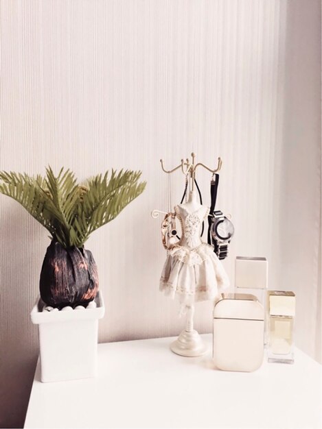 Perfume bottles on a woman&#39;s dressing table