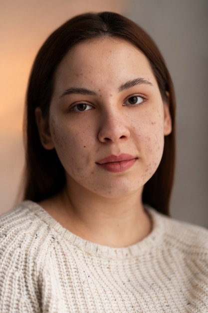 person dealing with rosacea