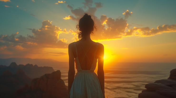 Free Photo person enjoying time in nature