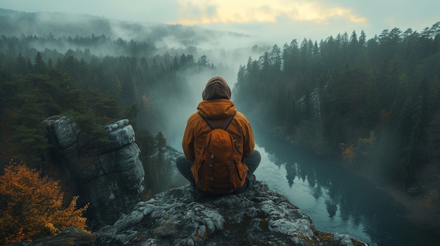 Person enjoying time in nature