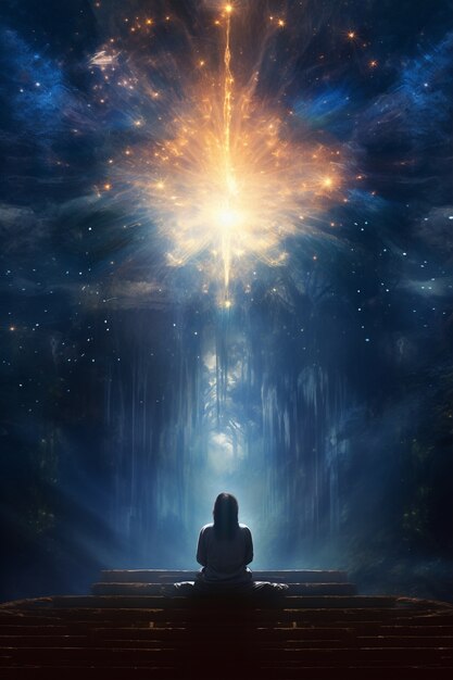 Person experiencing spiritual awakening