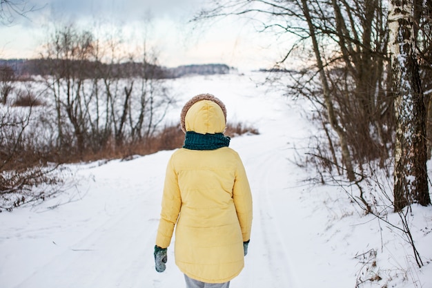 Person having fun in the winter season