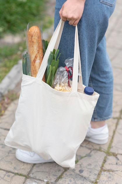 Person having a sustainable lifestyle