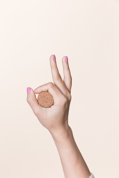 Person holding cookie