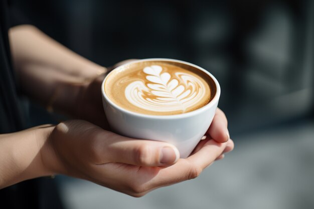 Person holding cup of coffee