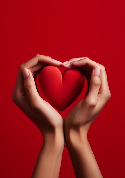 Person holding heart shaped object