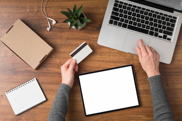 Person preparing for cyber monday shoppings