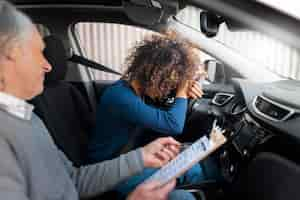 Free photo person preparing to get driver license