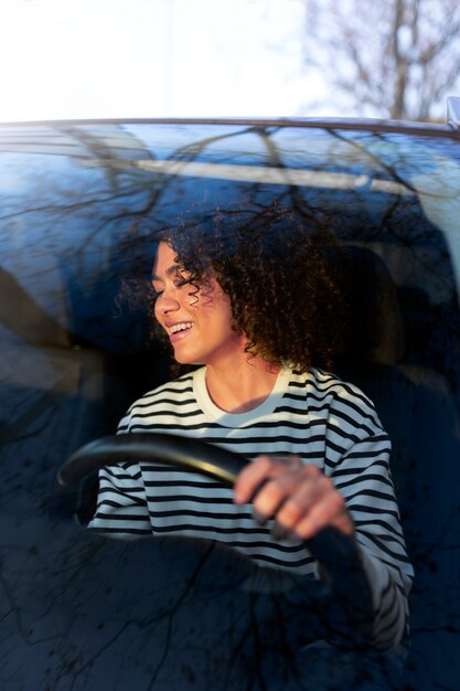 Person preparing to get driver license