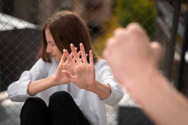 Person suffering from bullying