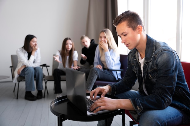 Free photo person suffering from bullying