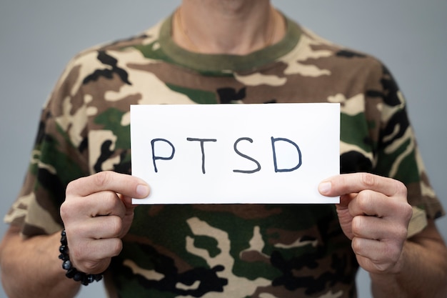 Free photo person suffering from ptsd