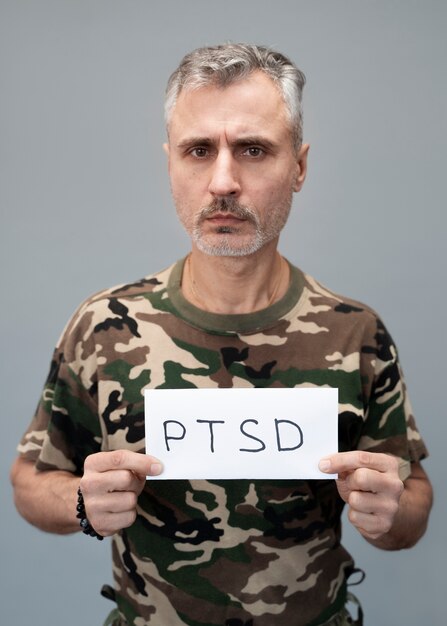 Person suffering from ptsd