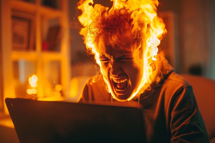 무료 Photo 기술 중독과 사이버 질병으로 고통받는 사람