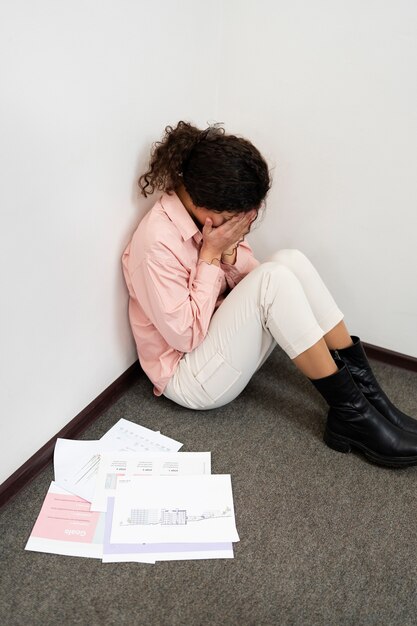 Person suffering from workspace violence