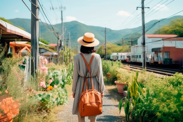 無料写真 持続可能な旅行運動に参加している人