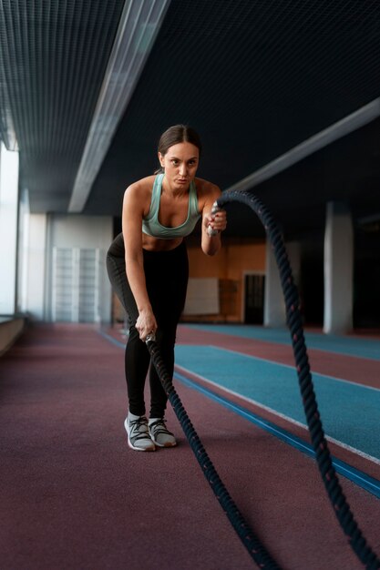 Person training for athletics