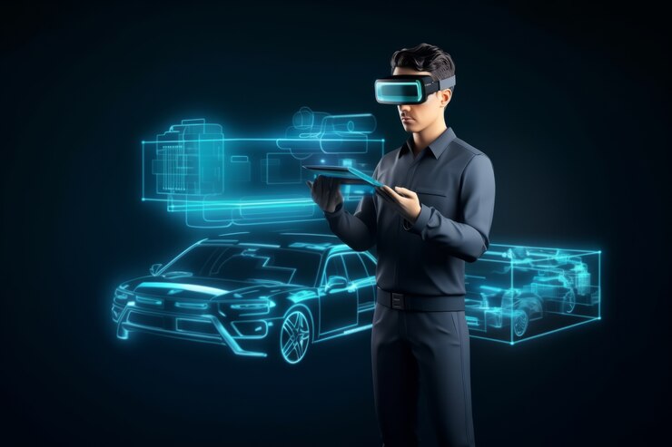 Free Photo person using ar technology in their daily occupation