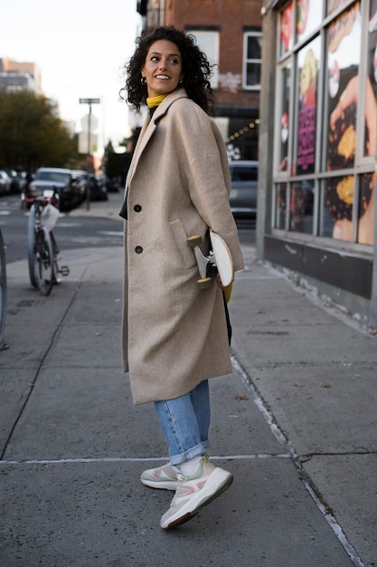 Person using eco transport in new york