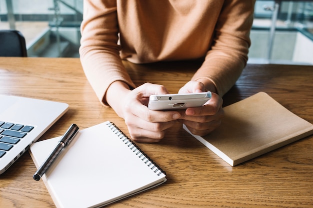 person using smartphone
