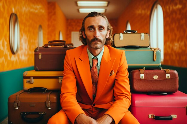 person wearing colorful fashion