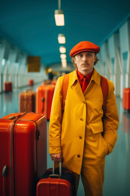 person wearing colorful fashion