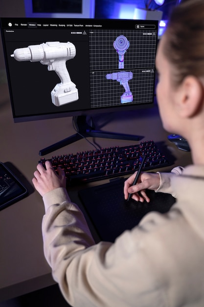 Person working on animation porject