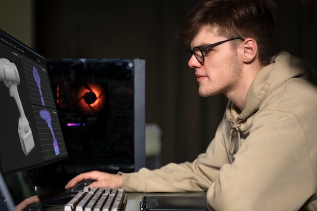 person working on animation porject