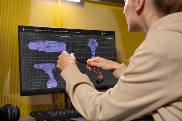 Person working on animation porject