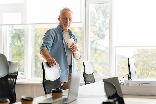 Person working as part of company team